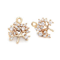 Colgantes de Árbol de Brasso Dorado de 18K Joyería Hazte de Diamantes Falsos y Circonio - details 28
