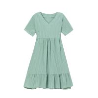 Vestido Casual De Verano Para Mujer Con Cintura Elegante Y Manga Corta Estilo Bohemio Vestido A-Line De Poliéster Longitud De Rodilla - details 8