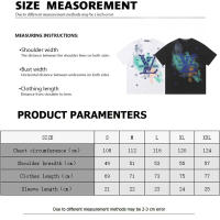 Las mejores camisas casuales básicas de moda de verano, camisetas holgadas de algodón puro para hombres y nuevas camisas de manga corta para parejas con estampados de logotipos en la parte delantera. - details 13
