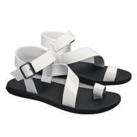 Zapatos de playa a la moda de verano para hombre, tacones planos blancos y negros, sandalias de exterior de alta calidad, sandalias clásicas versátiles de moda para hombre - details 0
