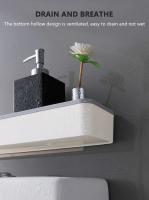 Armario de iluminación para baño, montado en la pared, dispositivo multifuncional no perforado, organizador de soporte para inodoro - details 7