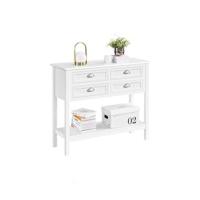Mesa de Consola Vintage Mueble Auxiliar de Madera con Cajón Grande para Sala de Estar, Entrada, Pasillo 80×30cm×80cm - details 8