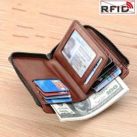 Cartera De Cuero Para Hombre Lujo Monedero Con Bolsillo Para Monedas Y Tarjetas RFID Cierre De Cremallera Regalo Para Hombres Bolsa De Dinero - details 13