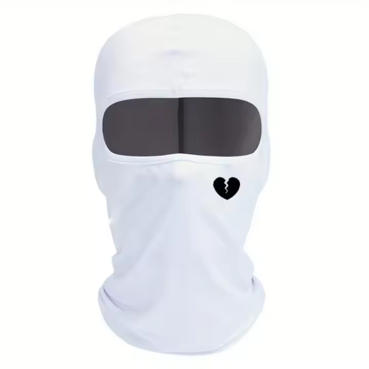Máscara de esquí de cara completa de poliéster, cubierta facial impresa transpirable cruzada, protección solar a prueba de viento, pasamontañas de ciclismo transpirable - 1