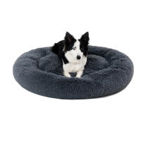 Cama de felpa larga para perro, cama redonda para mascotas, antiansiedad, cojín de sofá para perros pequeños y medianos - details 6