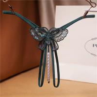 Bragas de perlas de mariposa bordadas con lentejuelas, lencería erótica, tangas sexuales, ropa interior de entrepierna abierta para mujer - details 3