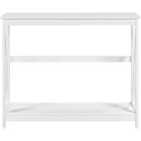 Recibidor Consola Recibidor Estrecha Recibidor Auxiliar Forma X para Salón Pasillo Blanca 1015x30x81cm - details 7