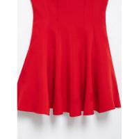 Vestido corto rojo de verano 2025 para mujer, con cuello redondo, sin mangas, línea A, mini, femenino, tipo camiseta sin mangas. - details 3