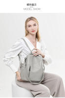 Mochilas de cuero suave para mujer, bolso de viaje impermeable, bolsos casuales para mujer, mochila antirrobo, estilo vintage, gran capacidad, color verde oscuro - details 16