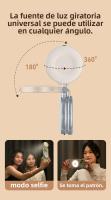 🔥   Anillo Magnético de Luz 3 en 1 para Teléfonos 💡   - Kit de Iluminación Profesional con Espejo de Maquillaje y Soporte Plegable (3 Temperaturas, 500mAh, Tipo-C) - details 3