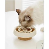Comederos lento de cerámica para mascotas, cuenco de comida para gatos, plato de comida antiasfixia para perros - details 5