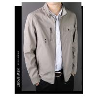 Chaqueta Ligera de Primavera para Hombres Ajuste Delgado, Corte Casual, Material de Poliéster, Cierre de Cremallera, Ideal para Trabajo y Uso al Aire Libre - details 2