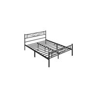 Cama de metal doble, cama de hierro grande para colchón de 160 x 200 cm, cama industrial con estructura de metal blanca. - details 5