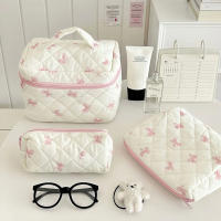 Bolsa de Maquillaje de Algodón para Acolchado Organizador de Cosméticos con Crema - details 0