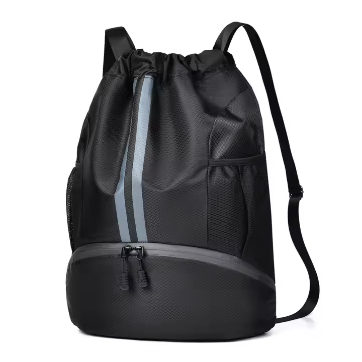 Bolsa de deporte impermeable con cordón para baloncesto, fútbol y otros deportes al aire libre, mochila de doble asa. - 1