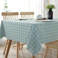 Mantel grueso de plástico PVC, rejilla rectangular, impreso, impermeable, resistente al aceite, adecuado para el hogar, cocina, mesa de comedor, - details 8