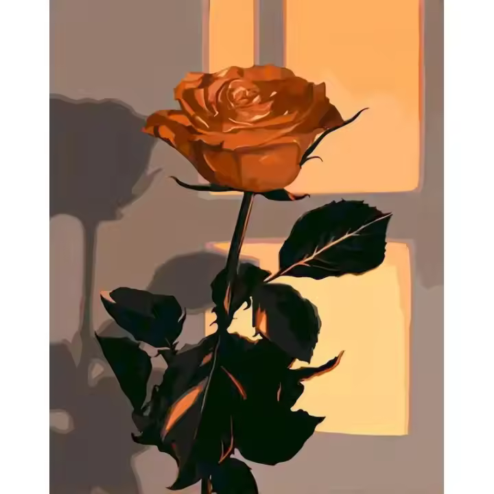 Pintura de Aceite de Flores Ruopoty en Lienzo con Marco Kit de Pintura por Números para Adultos Estilo Moderno Tamaño 40x50cm Subjecto Abstracto - 1