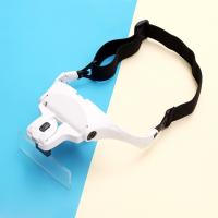 Reparación de lectura montada en la cabeza con Luz LED pestañas postizas gafas injertadas lupa - details 0