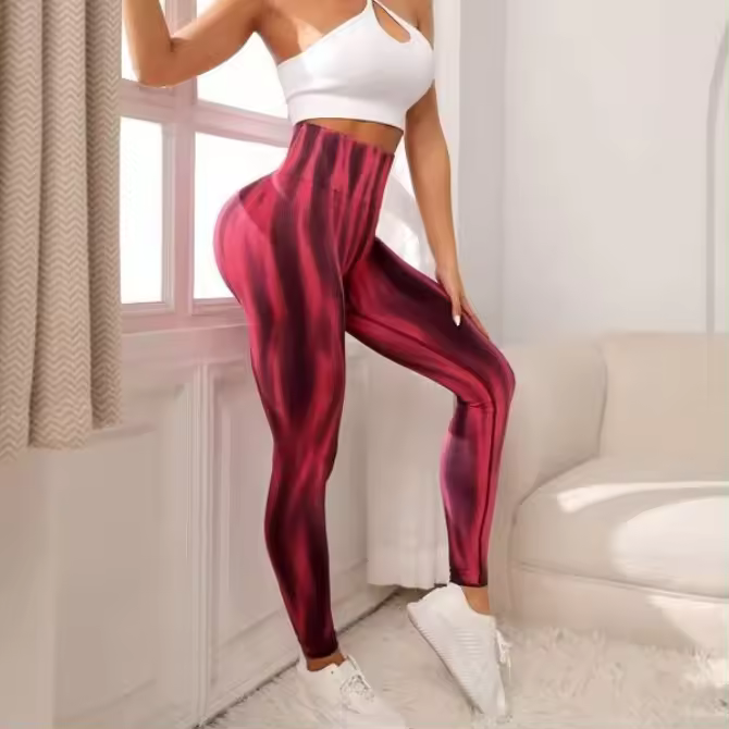 Tie Dye Aurora Hip pantalones deportivos ajustados de yoga sin costuras, senderismo, actividades al aire libre necesarias - 1