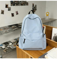 Moda Bolsas de Dos Hombros de Color Sólido para Hombres y Mujeres Tendencia Casual Bolsa de Nylon con Cremallera Mochila de Gran - details 10