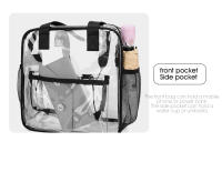 Bolso de hombro tipo bandolera transparente de PVC para natación y playa, gran capacidad, impermeable, para verano, Fitness, Yoga, bolso deportivo - details 12