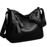 Bolso de mano de piel de vaca y cuero para mujer, bolso de gran capacidad, bolso de hombro con patrón impreso Retro, bolso cruzado femenino, nuevo - details 4