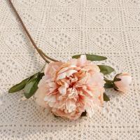 Ramo de flores de peonía artificiales de 2 cabezas, simulación realista hecha a mano, ramas de peonía de seda exquisita, decoración de mesa de comedor - details 18