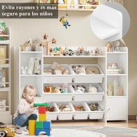 Estantería Montessori para Juguetes y Libros Organizador de Juguetes Blanco para Niños - details 5
