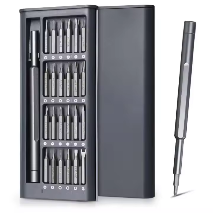 Juego de precisión 25 en 1 destornillador Se cabeza de destornillador magnético plano Hexagonal para iPhone PC WatchCameraGlasses - 1