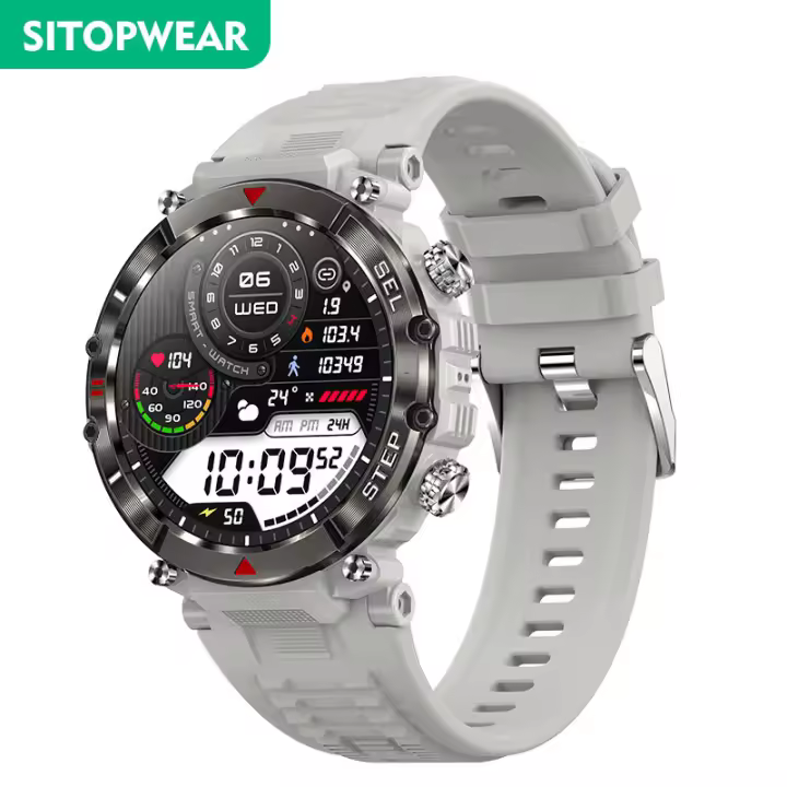 Reloj Inteligente Hombre, Smartwatch SANLEPUS, Bluetooth Llamadas, Notificaciones, 100 + Modos Deportivos, Resistant to Agua, Monitor de Ritmo Cardíaco, Oxígeno y Presión, Larga Duración de Hatería, Pronstico del Tiempo, alarma, Android/iPhone compatible - 1