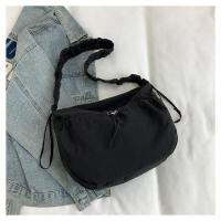 Bolso de hombro plisado de nailon a la moda, bolso cruzado con cordón de estilo coreano de Color sólido, bolso de mano ligero de gran capacidad para niñas - details 17