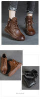 Botas cortas de realce interior de cuero botas de caballero finas de suela gruesa zapatos de mujer versátiles - details 8