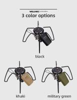 Estufa portátil plegable de acero inoxidable con tarjeta de araña negra ligera para exteriores, estufa de barbacoa para acampar - details 9