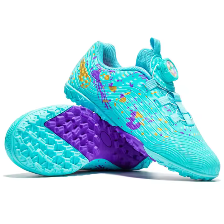 Nuevas zapatillas de fútbol bajas transfronterizas con tacos rotos y hebilla giratoria - 1
