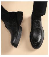 Zapatos con elevador de vestir para hombre, plataforma transpirable, informales, de negocios, de lujo, de cuero genuino, 5/8/10CM, más altos - details 2