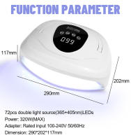 Secador potente de 320W y 72LED con pantalla táctil grande, lámpara de secado profesional para todo tipo de esmaltes de uñas de Gel - details 19