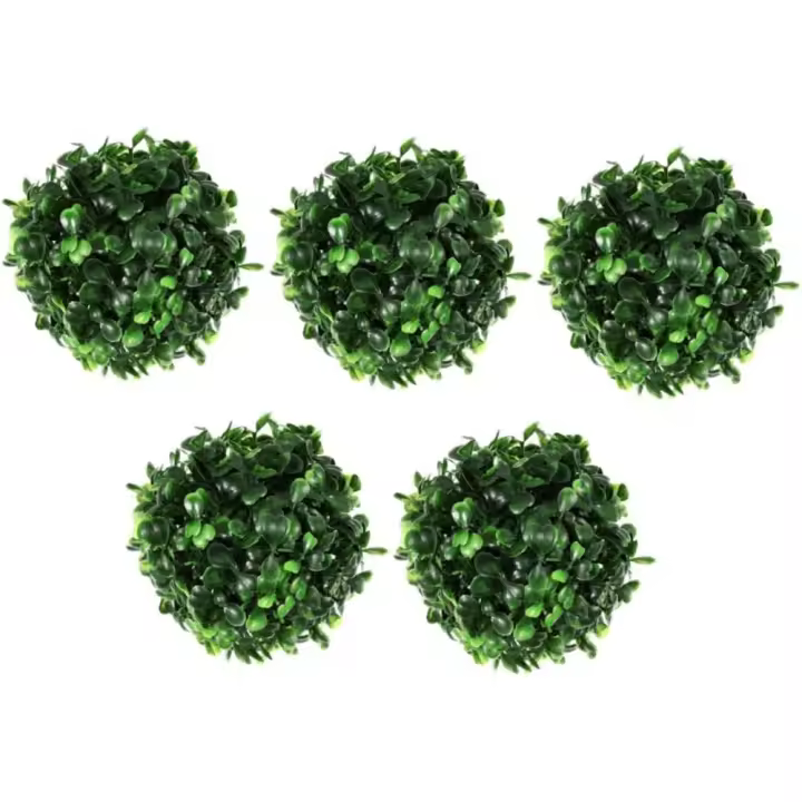 Bolas de Césped Artificiales 5 Piezas para Decoración de Hogar al Aire Libre - 1