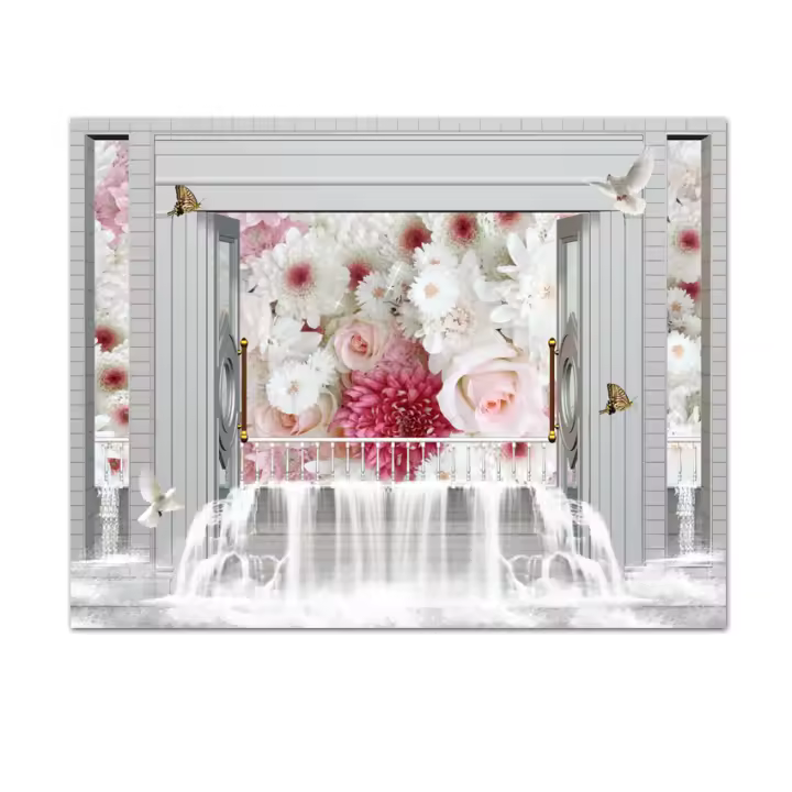 Personalice el papel tapiz autoadhesivo impermeable con diseño romántico de Rosas para sala de estar, panel de pared moderno impermeable, papeles tapiz para renovación de muebles, decoración del hogar - 1