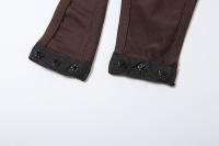 BUNO-Conjunto informal de 2 piezas para mujer, mono de manga completa con cuello redondo liso + faldas ajustadas con borlas plisadas a juego con trajes Hipster - details 18
