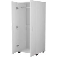 Armario de madera de 2 puertas para niños, dormitorio, barra de almacenamiento (blanco) - details 3