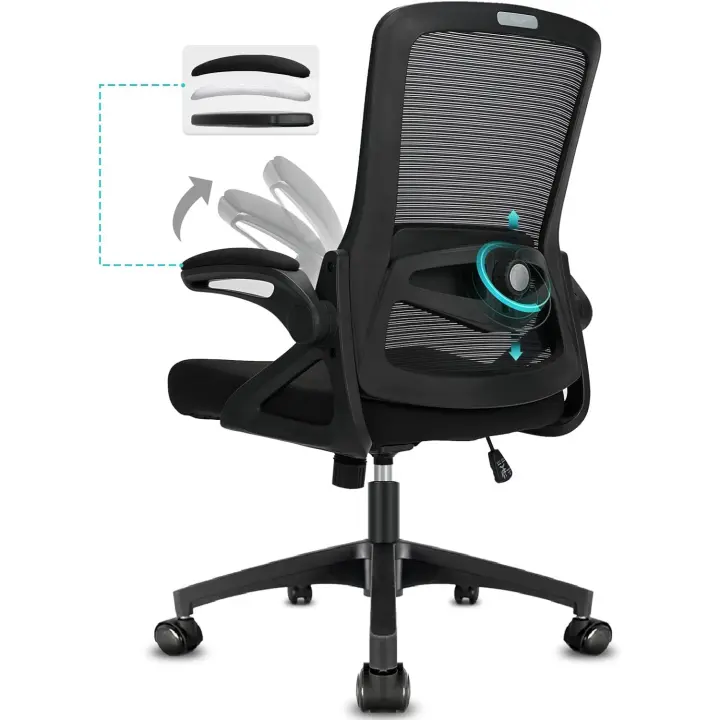 Silla de Oficina Ejecutiva Reposapazas Ajustables, Soporte Lumbar Regulable, Ruedas Silenciosas - 1