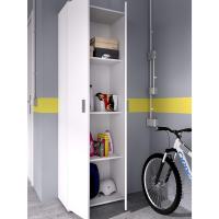 ARMARIO MULTIUSOS DE 2 PUERTAS CON 3 ESTANTES - 190x61x35 cm - BLANCO - details 4