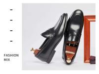 Cubierta de pie cruzada de cuero de estilo británico para negocios y ocio directo para hombres - details 9