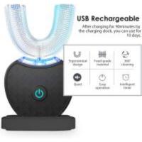 Cepillo de dientes ultrasónico automático,Cepillo De Dientes En Forma De U，Cepillos de dientes ultrasónicos de 360 ° Cepillo de dientes eléctrico y Kit de blanqueamiento dental，para Cargar IPX7 a Prueba de Agua - details 5