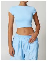 Camiseta deportiva de manga corta con cuello redondo para mujer, Camisa ajustada de manga corta para Yoga, secado fino, para correr - details 11