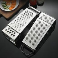 Práctico rallador de acero inoxidable 4 en 1, utensilios de cocina, cepillo multifuncional para ajo y jengibre, picador de cocina y verduras - details 8