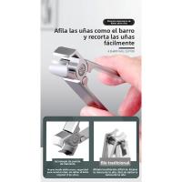 Juego de cortaúñas de 2 piezas de acero inoxidable de gran apertura, cortaúñas con pico de águila antisalpicaduras, lima de uñas de vidrio, herramienta de arte de uñas - details 4