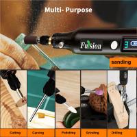 Herramienta Rotativa Inalámbrica de Fusión con Pantalla LED, 3 Velocidades Ajustables, Batería de Litio Recargable por USB, Incluye Múltiples Accesorios para Proyectos DIY y Mejora del Hogar - details 1