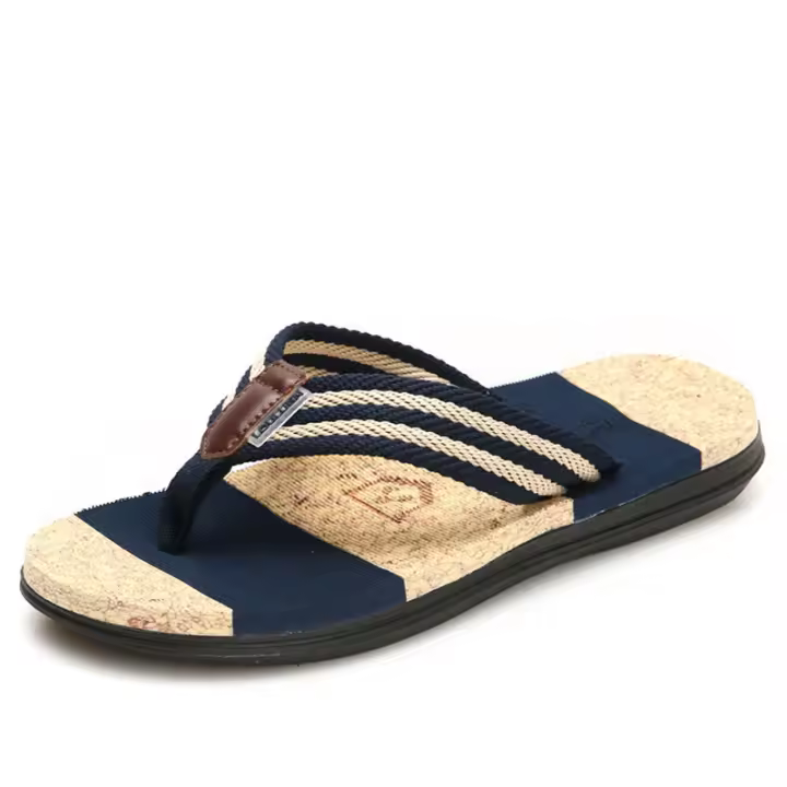 Chanclas de playa de gran tamaño para hombre, sandalias de goma antideslizantes para exteriores, chanclas de verano para hombre - 1