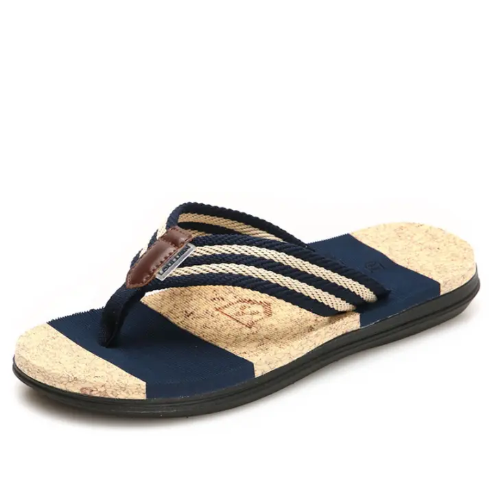 Chanclas de playa de gran tamaño para hombre, sandalias de goma antideslizantes para exteriores, chanclas de verano para hombre - 1